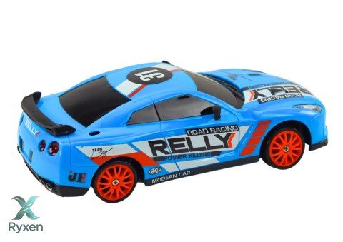 Autko Sportowe Zdalnie Sterowane R/C 1:24 Niebieski Wymienne Koła