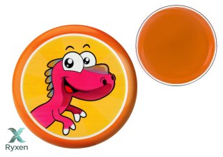 Dysk Latający Frisbee z Dinozaurem Pomarańczowy 20 Cm