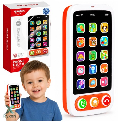 Smartfon Dziecięcy Telefon Interaktywny Edukacyjny Dźwięki Światła