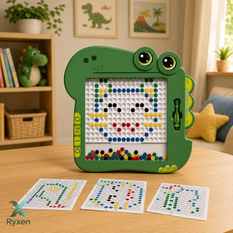 Tablica Magnetyczna Edukacyjna Dinozaur Pad Układanka Zielona