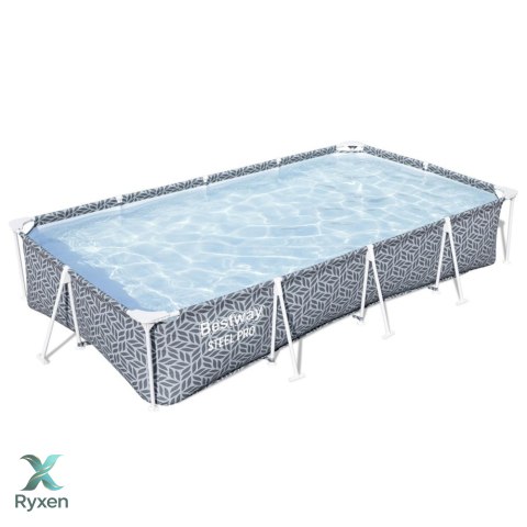 Basen Stelażowy Prostokątny Szary 366 x 201 x 66 cm Bestway 561FV