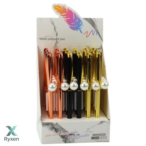 Długopis Metalowy Automatyczny Perła Niebieski Tusz 1.0mm