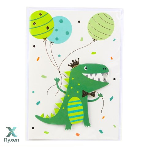 Kartka Okolicznościowa 3D Jednorożec Słoń Żaba Dinozaur + Koperta