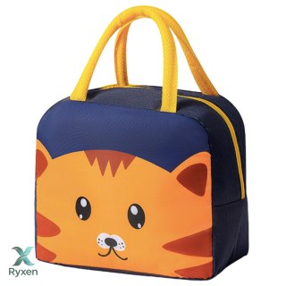 Torba Termiczna Izolacyjna Śniadaniowa Lunch Bag Kot Granatowa 23cm