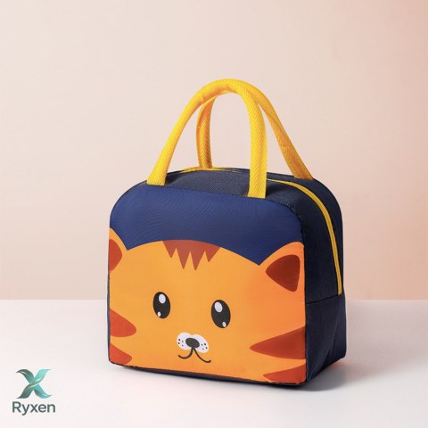 Torba Termiczna Izolacyjna Śniadaniowa Lunch Bag Kot Granatowa 23cm