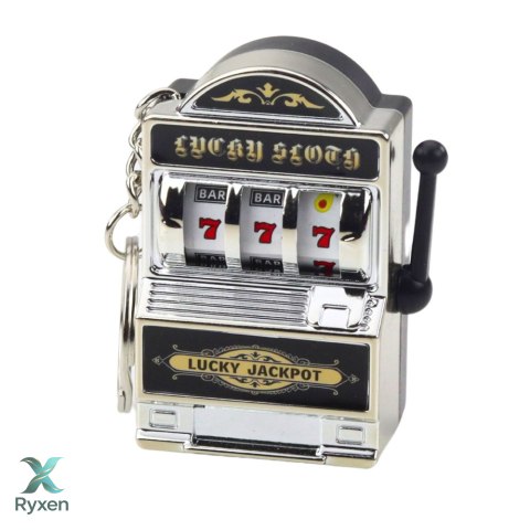 Brelok Mini Maszyna Kasynowa Slot Automat Ruchomy Drążek Mix Kolor