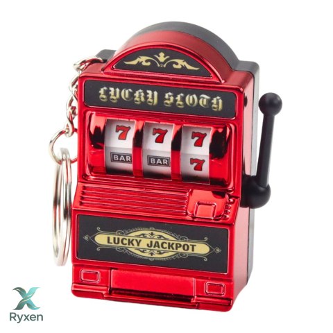 Brelok Mini Maszyna Kasynowa Slot Automat Ruchomy Drążek Mix Kolor