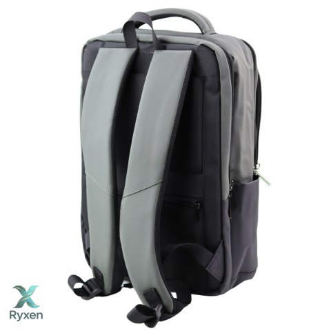 Plecak Miejski Biznesowy USB Kieszeń Na Laptopa Czarno Szary 16L 41cm