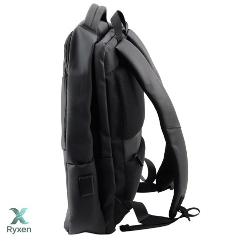 Plecak Miejski Biznesowy USB Kieszeń Na Laptopa Czarny 16L 41cm