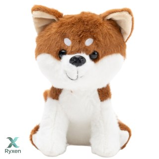 Pluszowa Maskotka Przytulanka Mały Piesek Shiba Inu Biało Brązowy 20cm