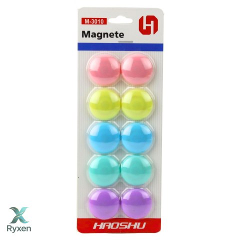 Zestaw Magnesów Do Tablicy Magnetycznej Kolorowe 10szt 3cm