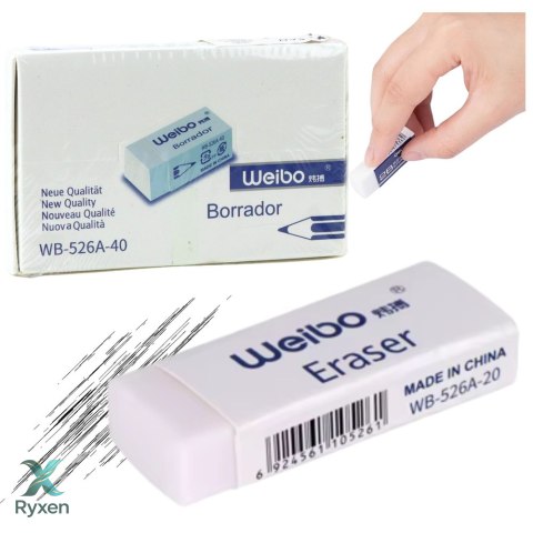 Gumka Do Mazania Biała Szkolna Biurowa WB-526A-40 3,5cm