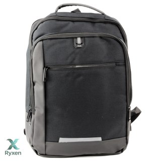 Plecak Biznesowy USB Kieszeń Na Laptopa Czarny 16L 45cm