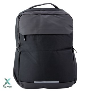 Plecak Miejski Biznesowy USB Kieszeń na Laptopa Czarny 16L 45cm