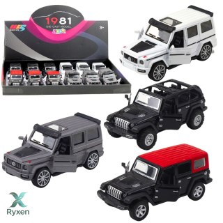 Autko Terenowe SUV Metalowe Napęd Pull-Back Otwierane Drzwi Mix