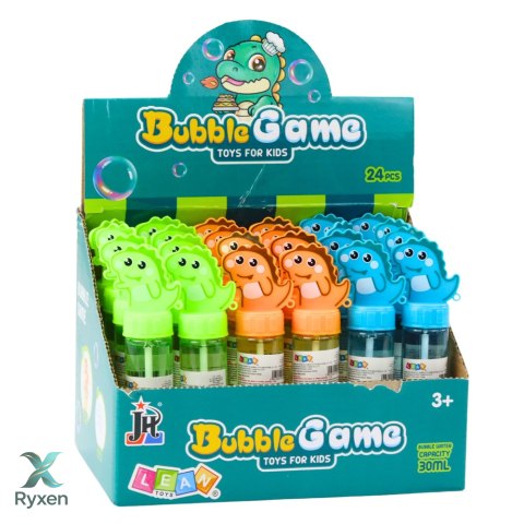Bańki Mydlane Dinozaur 3 Otwory Do Baniek Mix Kolorów 30ml