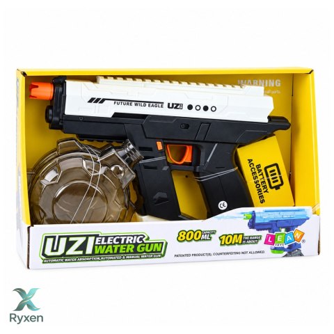Elektryczny Pistolet Na Wodę Automatyczny 10m Czarno Biały 800ml