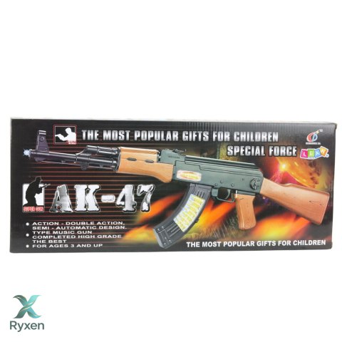 Karabin Zabawkowy AK-47 Dla Dzieci Światła Dźwięki 68,5 cm