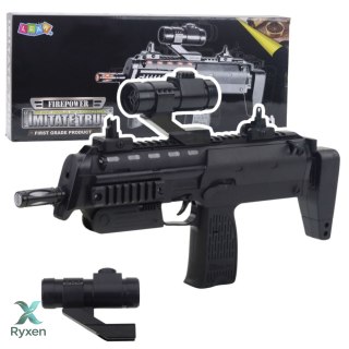 Karabin Zabawkowy Broń Światła Dźwięki Celownik Czarny 41cm