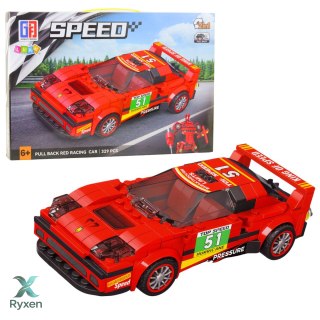 Klocki Konstrukcyjne Auto Robot 2w1 Czerwony Napęd 329 el.