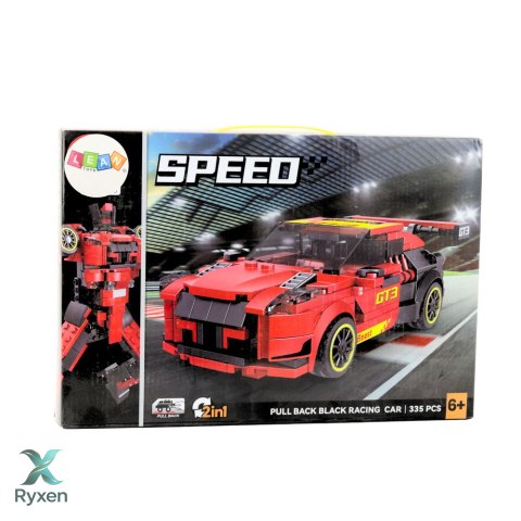Klocki Konstrukcyjne Robot Auto 2w1 GT3 Czerwony 335 el.
