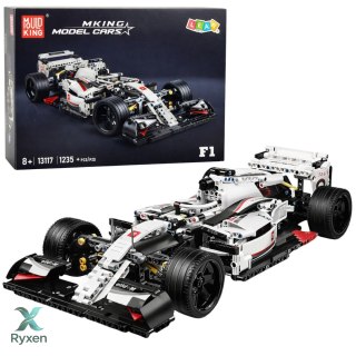 Klocki Konstrukcyjne Samochód Wyścigowy F1 Biało-Czerwony 1235 el.