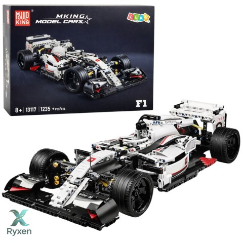 Klocki Konstrukcyjne Samochód Wyścigowy F1 Biało-Czerwony 1235 el.