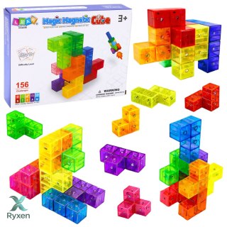 Klocki Magnetyczne Układanka Magic Cube 156 Kart Z Wyzwaniami 9 el.