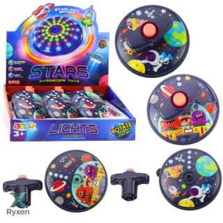 Kolorowy Świecący Dysk Kosmos Ufo Kręcący Bączek Spinning Top