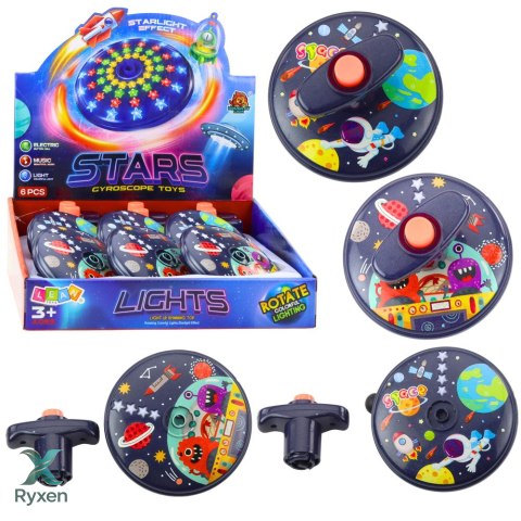 Kolorowy Świecący Dysk Kosmos Ufo Kręcący Bączek Spinning Top
