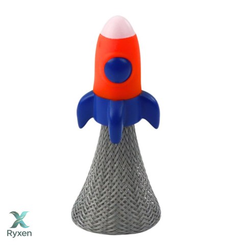 Skaczący Statek Kosmiczny Na Sprężynie Kolorowy Światła 11cm Mix