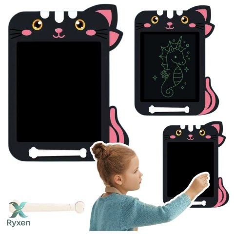 Znikopis Tablica Do Rysowania Pisania LCD Rysik Kot Czarny