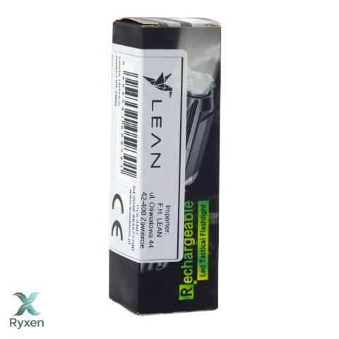 Latarka LED Regulacja Zoom 3 Tryby Świecenia Ładowanie USB Czarna