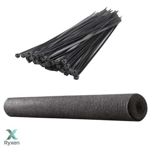 Siatka Cieniująca Na Ogrodzenie Płot Maskująca Szara 1.5M 10M 140g/m²