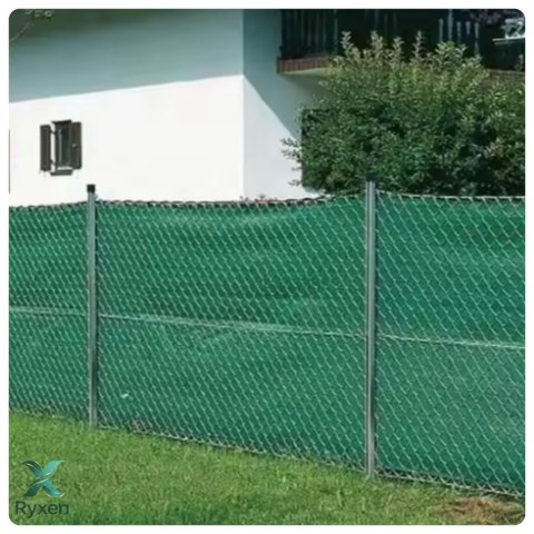 Siatka Cieniująca Na Ogrodzenie Płot Maskująca Zielona 1.5M 10M 140g/m²
