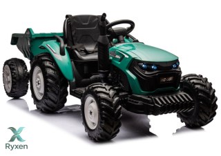 Traktor Na Akumulator HC-306 Z Przyczepą Ciemno Zielony 24V