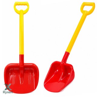 Duża Łopatka Dla Dzieci Do Piasku 63cm Czerwono-Żółta