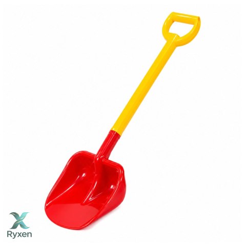 Duża Łopatka Dla Dzieci Do Piasku 63cm Czerwono-Żółta