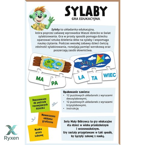 Gra dla dzieci Sylaby Mały Odkrywca Trefl 02813