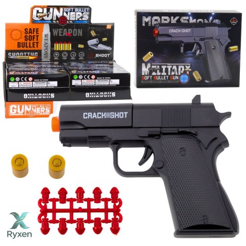 Mini Pistolet Broń Na Naboje I Łuski Czarny 13,5 cm