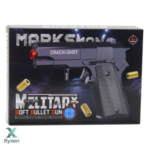 Mini Pistolet Broń Na Naboje I Łuski Czarny 13,5 cm