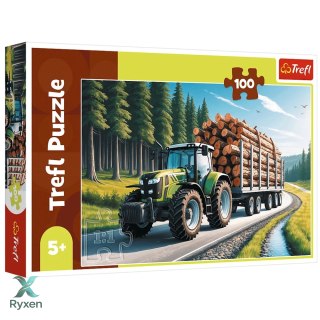 Puzzle - 100 - Ciągnik leśny - Trefl 16493