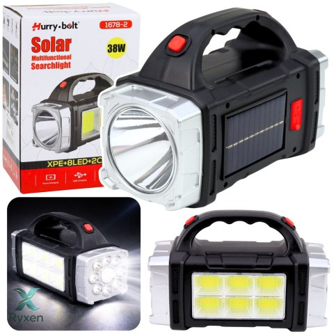 Wielofunkcyjna Latarka Solarna Szerokokątna LED HB-1678 38W