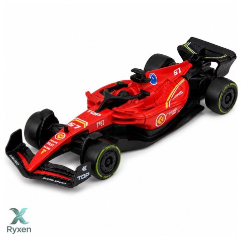 Autko Wyścigówka Metalowa Formuła Napęd Pull Back Czerwona 1:43