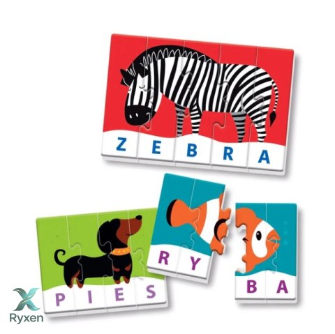 Gra edukacyjna Puzzle Moje Pierwsze Słowa Uczę się Bawiąc Język Polski Clementoni 50770