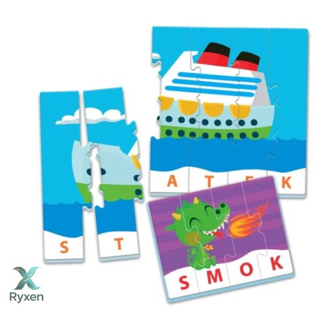 Gra edukacyjna Puzzle Moje Pierwsze Słowa Uczę się Bawiąc Język Polski Clementoni 50770