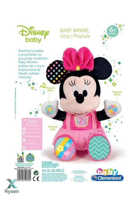 Pluszowa Interaktywna Disney Baby Minnie Uczy i Przytula Język Polski Clementoni 50130