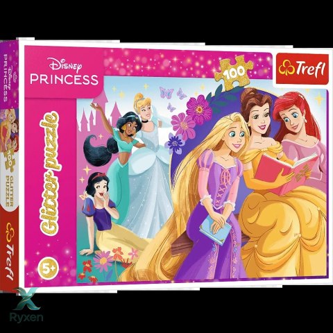 Puzzle - 100 Glitter - Blask magii przyjaźni - Disney Princess - Trefl 14834