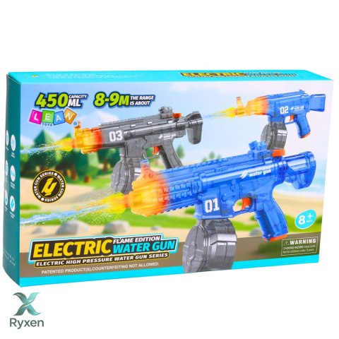 Elektryczny Karabin Pistolet Na Wodę Automatyczny Czarny Zasięg 8-9m 450 ml