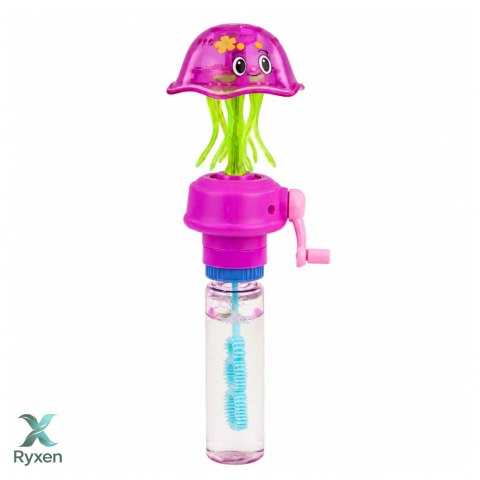 Bańki Mydlane Z Meduzą Rusza Mackami Korbka Migające Światła LED 40ML